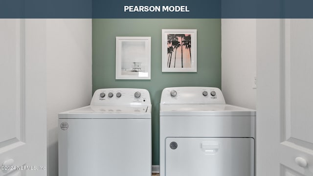 laundry room featuring washer and clothes dryer