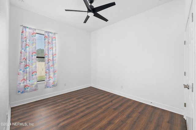1309 Acorn Ridge Ct, Saint Augustine, FL 32092 - unfurnished room with baseboards, a ceiling fan, and wood finished floors