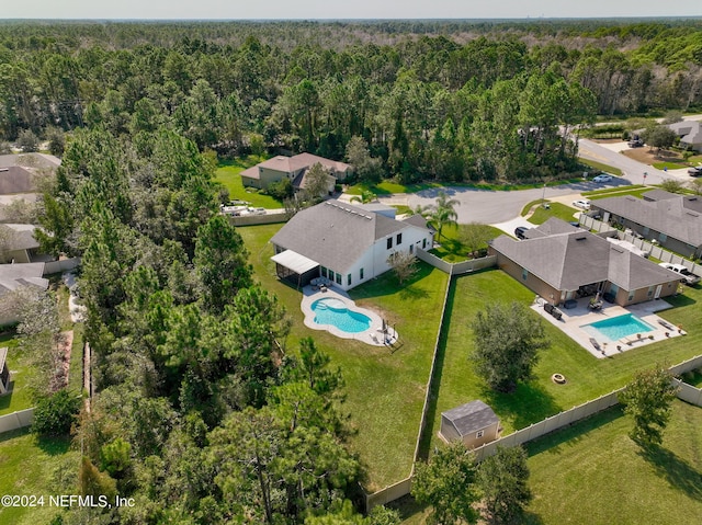 1309 Acorn Ridge Ct, Saint Augustine, FL 32092 - birds eye view of property featuring a residential view and a forest view