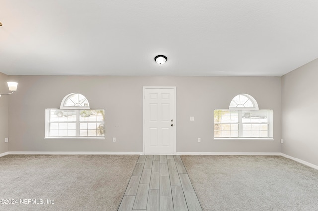 carpeted spare room featuring a healthy amount of sunlight