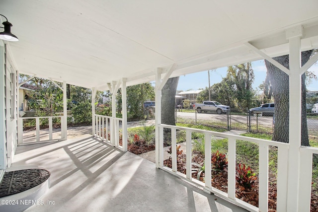 view of patio with covered porch