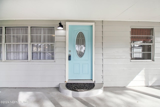 view of doorway to property