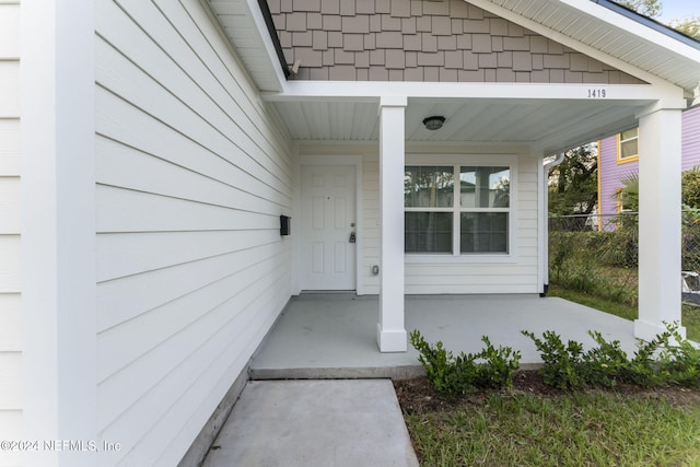 view of doorway to property