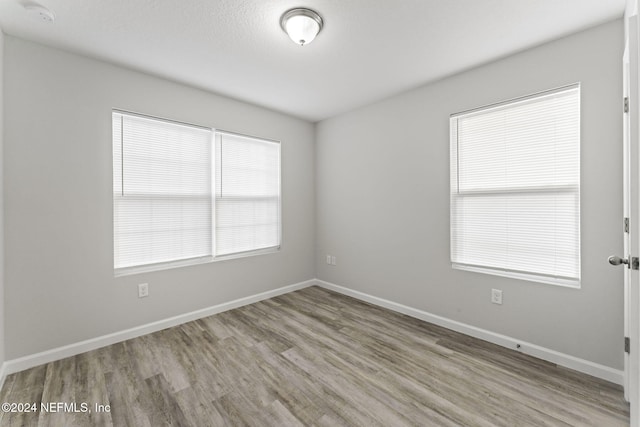 empty room featuring light wood-type flooring