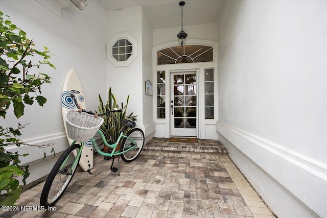 property entrance featuring french doors