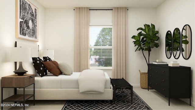 bedroom with carpet flooring