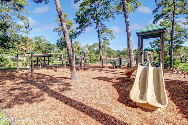 view of jungle gym