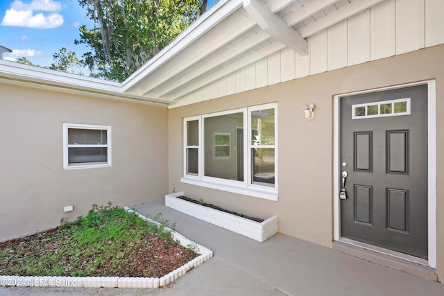 view of doorway to property