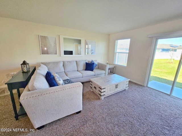 view of carpeted living room