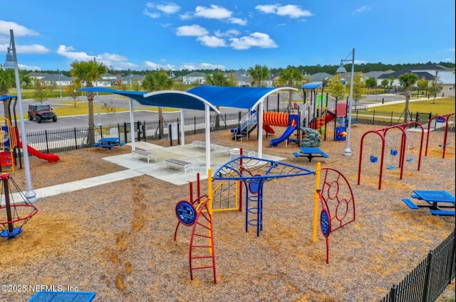 community playground featuring fence