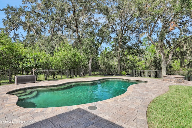 view of pool featuring a patio area