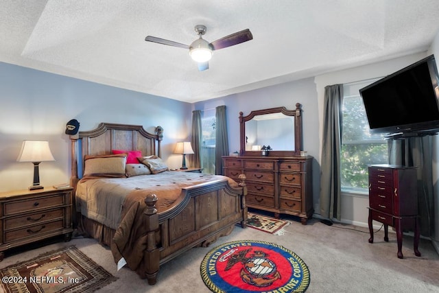 4021 Savannah Glen Blvd, Orange Park, FL 32073 - bedroom with baseboards, light carpet, and ceiling fan