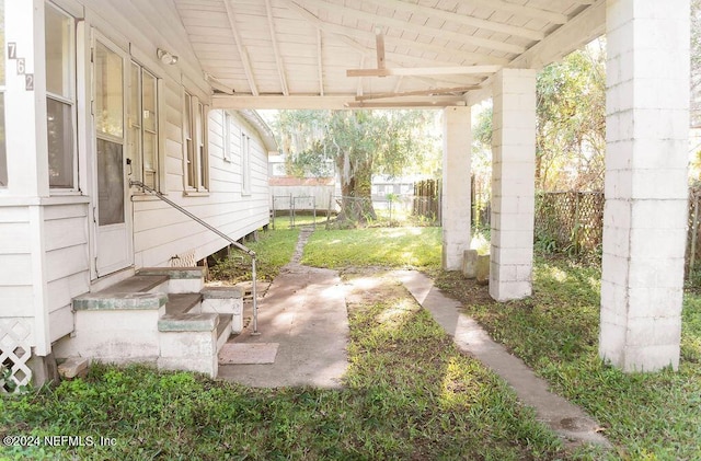 762 N Walnut St, Starke, FL 32091 - view of yard featuring a ceiling fan