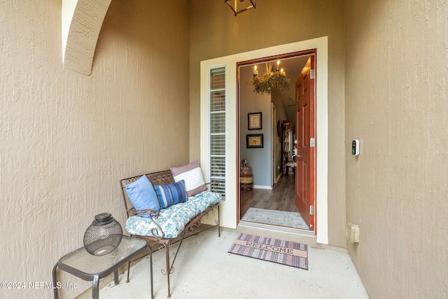 view of doorway to property