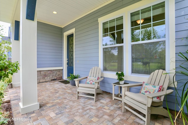 view of patio / terrace with a porch