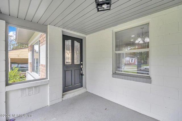 view of doorway to property