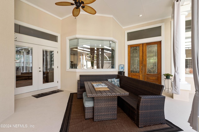 view of patio / terrace featuring french doors