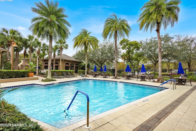 view of pool with a patio