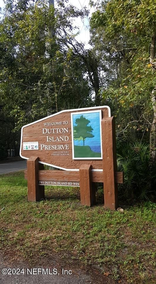 view of community sign