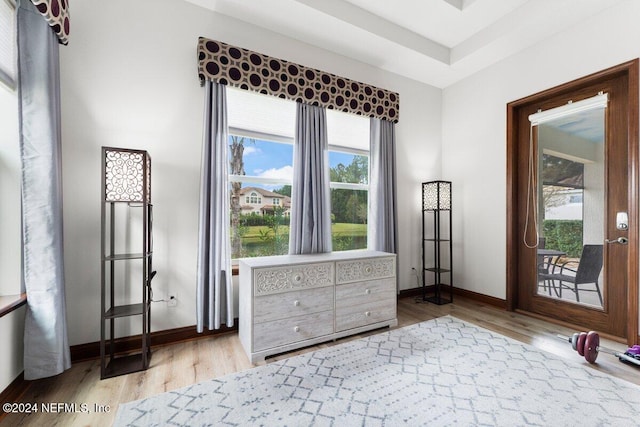 unfurnished bedroom featuring light hardwood / wood-style flooring