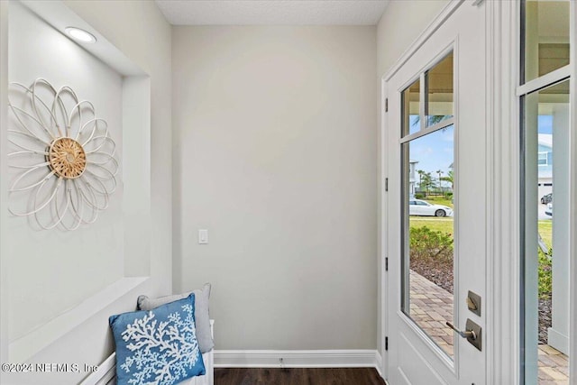 entryway featuring dark hardwood / wood-style floors