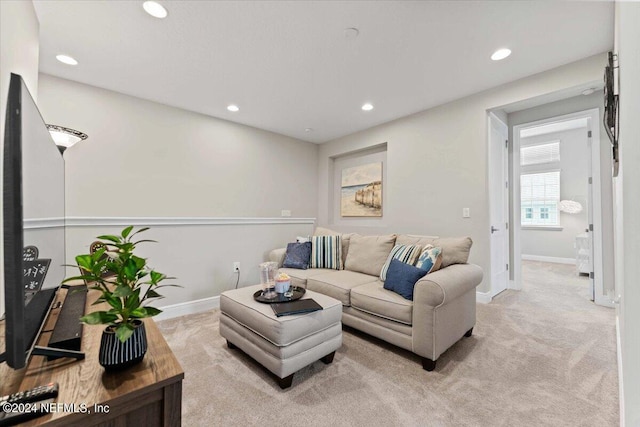 244 Rum Runner Way, Saint Johns, FL 32259 - living area with recessed lighting, baseboards, and light carpet