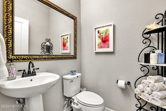 bathroom with toilet and sink