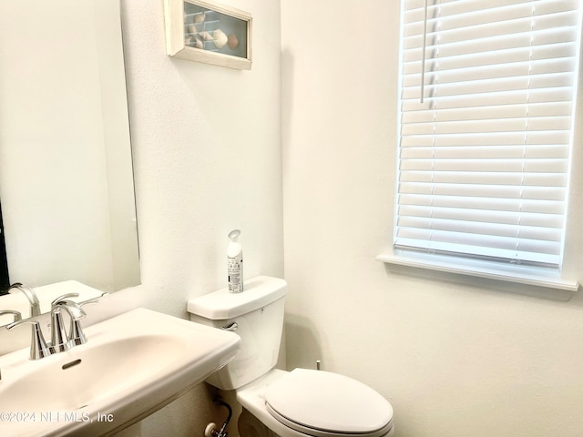 bathroom featuring sink and toilet