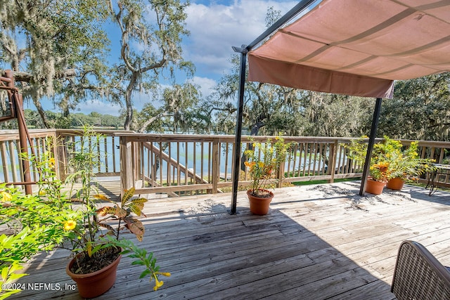 view of wooden deck