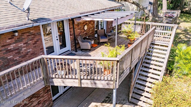 6706 Baja Ct, Keystone Heights, FL 32656 - deck featuring stairs