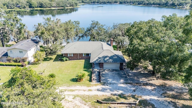 6706 Baja Ct, Keystone Heights, FL 32656 - birds eye view of property featuring a water view