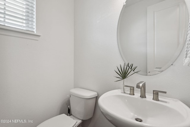 bathroom featuring sink and toilet