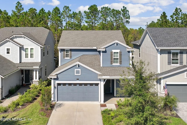 view of front of house featuring a garage