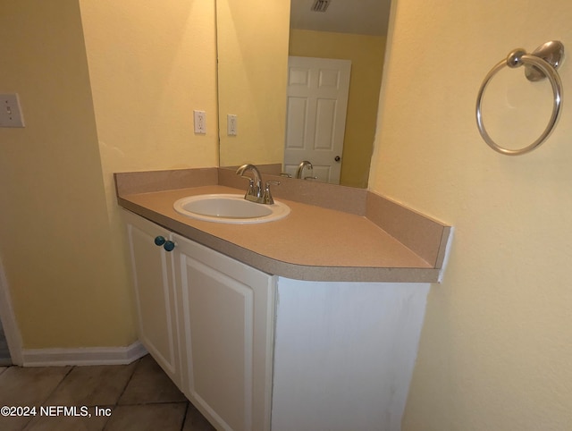 bathroom featuring vanity and tile patterned floors