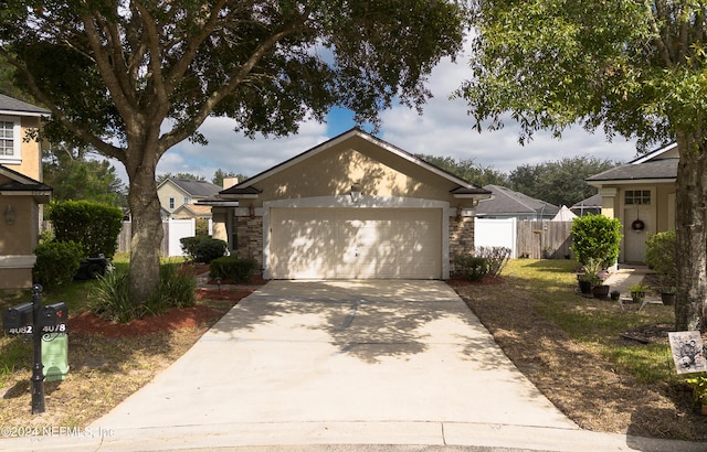 view of front of house featuring a garage