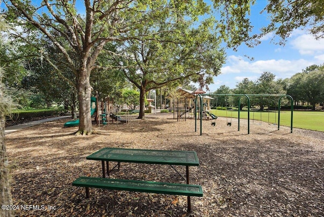 view of community featuring a playground