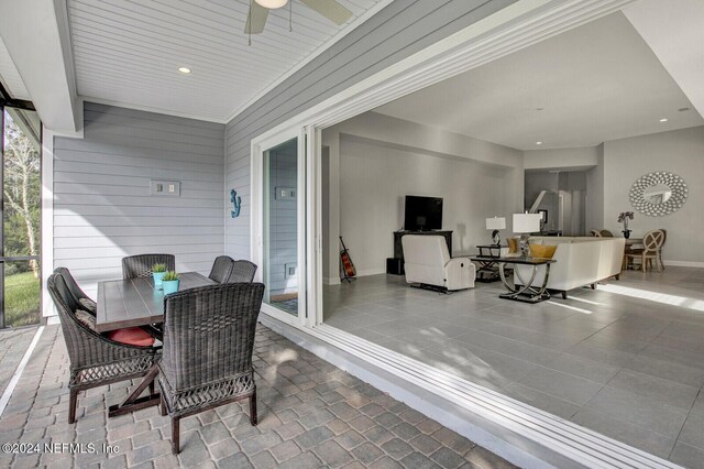 145 Sugar Sand Ln, Saint Johns, FL 32259 - view of patio / terrace with outdoor dining area and ceiling fan