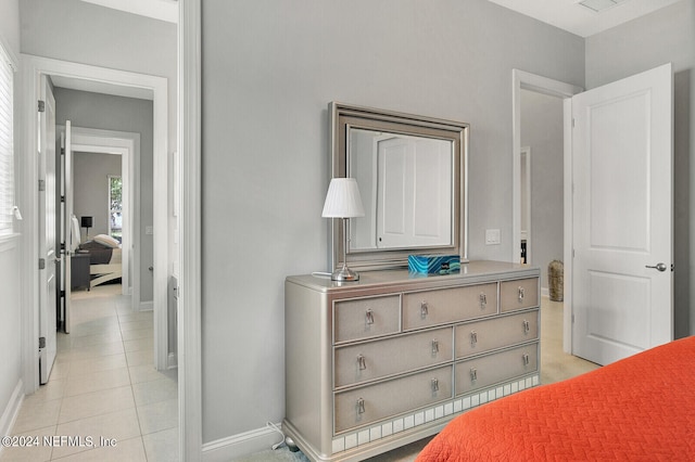 view of tiled bedroom