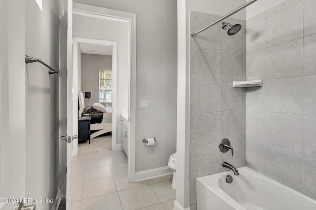 145 Sugar Sand Ln, Saint Johns, FL 32259 - full bathroom featuring shower / bath combination, tile patterned floors, baseboards, and toilet