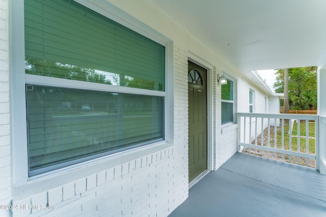 exterior space with a porch