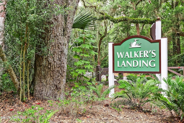 view of community sign