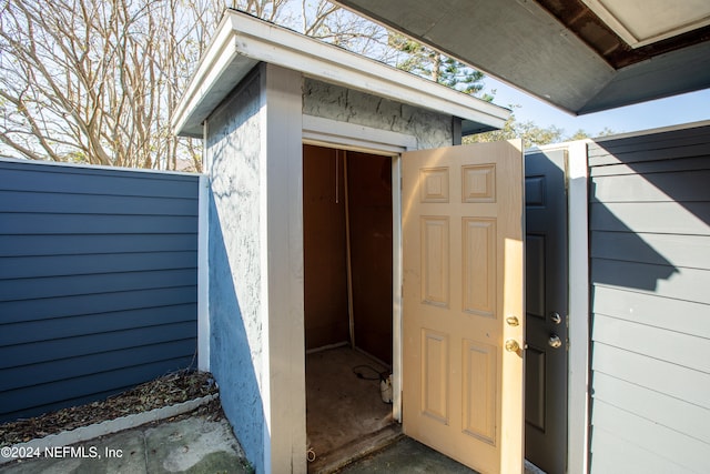 view of doorway to property