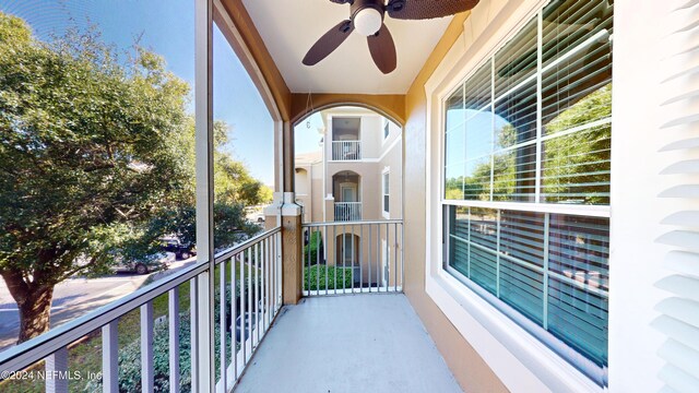 7990 Baymeadows Rd E Unit 410, Jacksonville, FL 32256 - balcony with a ceiling fan