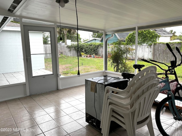 view of sunroom