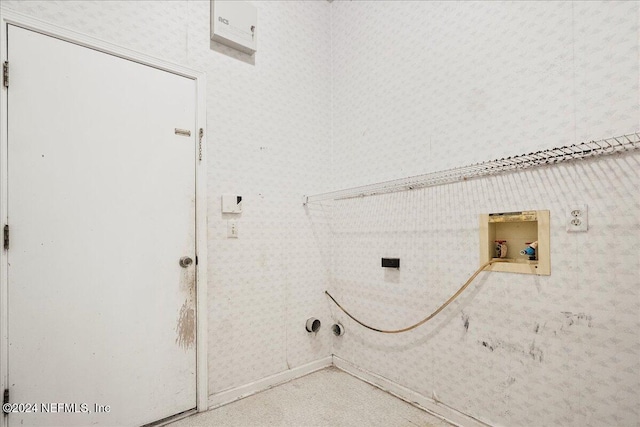 laundry room featuring hookup for a washing machine and gas dryer hookup