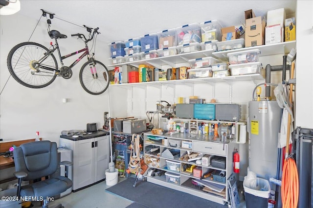 interior space with electric water heater