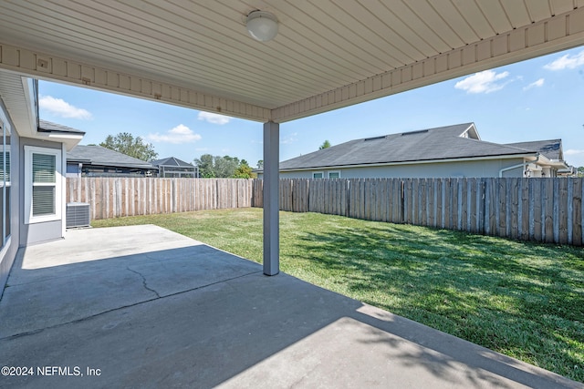 view of patio with central AC