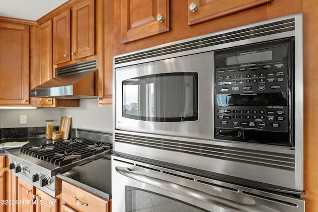 kitchen with appliances with stainless steel finishes