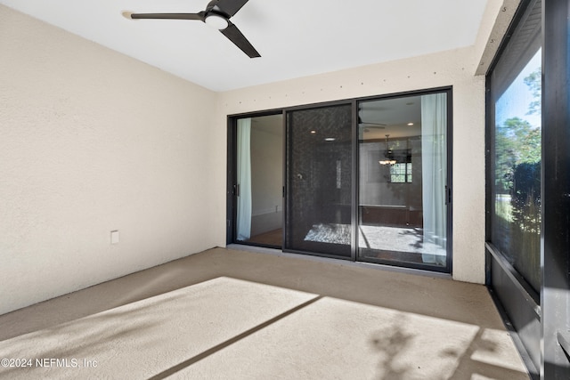 view of patio / terrace with ceiling fan