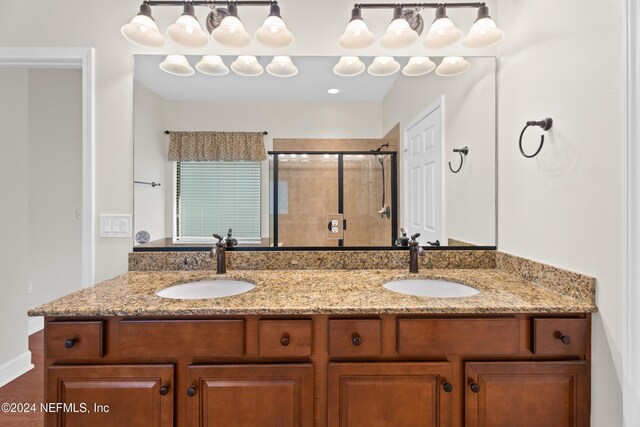 272 Hammocks Landing Dr, Ponte Vedra, FL 32081 - full bath with double vanity, a shower stall, and a sink
